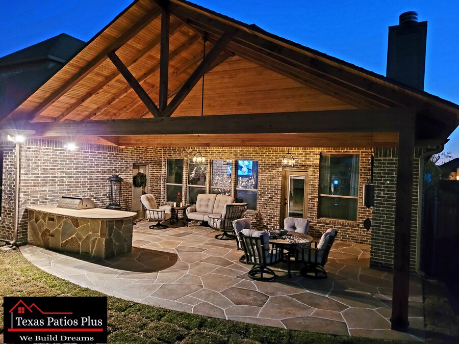 Custom pavilion built by Texas Patios Plus in south DFW