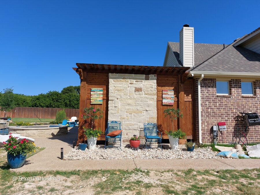 Custom pavilion built by Texas Patios Plus in south DFW