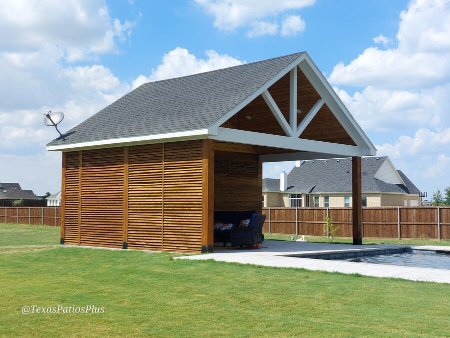 Custom pavilion built by Texas Patios Plus in south DFW