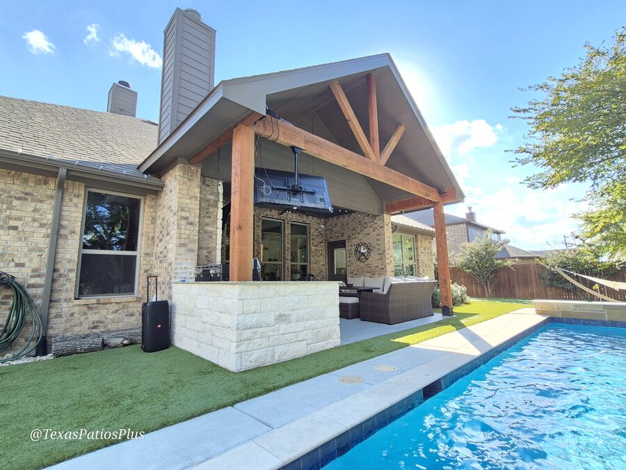 Custom pavilion built by Texas Patios Plus in south DFW