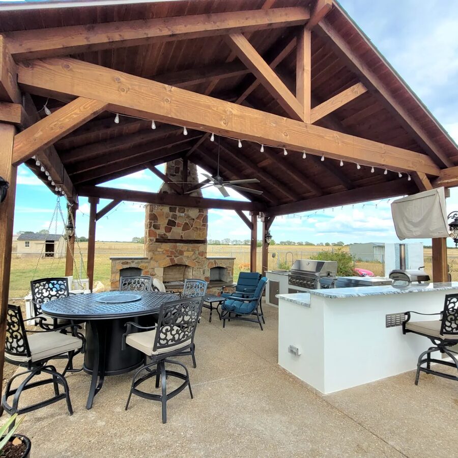 Custom pavilion built by Texas Patios Plus in south DFW