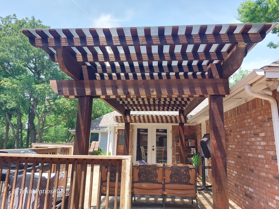 Custom pergola built by Texas Patios Plus in south DFW