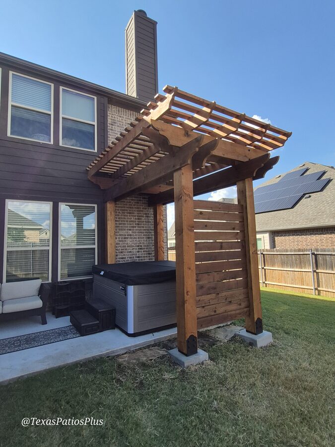 Custom pergola built by Texas Patios Plus in south DFW