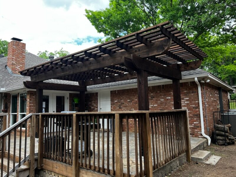 Custom pergola built by Texas Patios Plus in south DFW