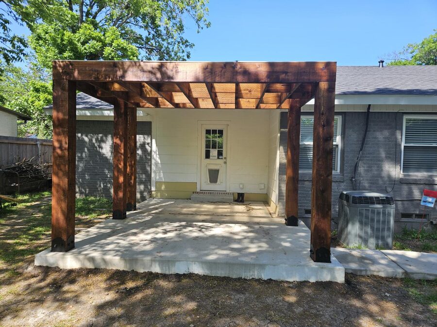 Custom pergola built by Texas Patios Plus in south DFW