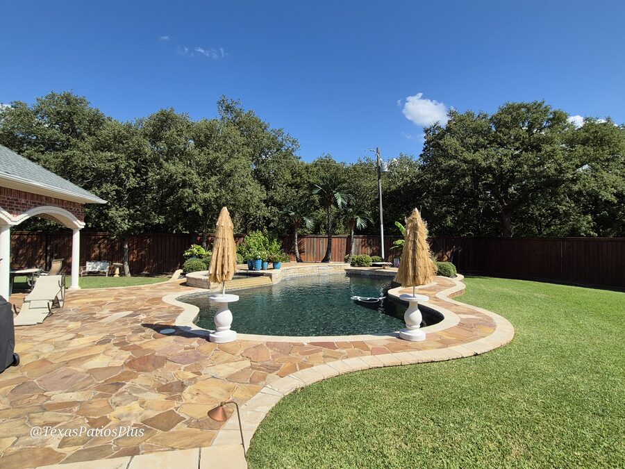 Custom pool built by Texas Patios Plus in south DFW